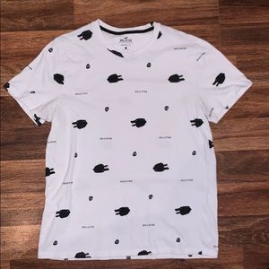 Hollister Used Mens Wolf Graphic T-Shirt XL